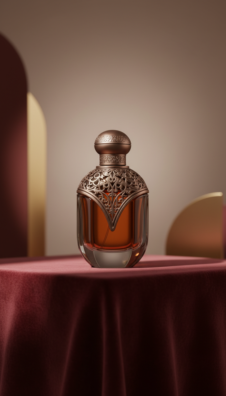 Smoked bronze oud luxury perfume