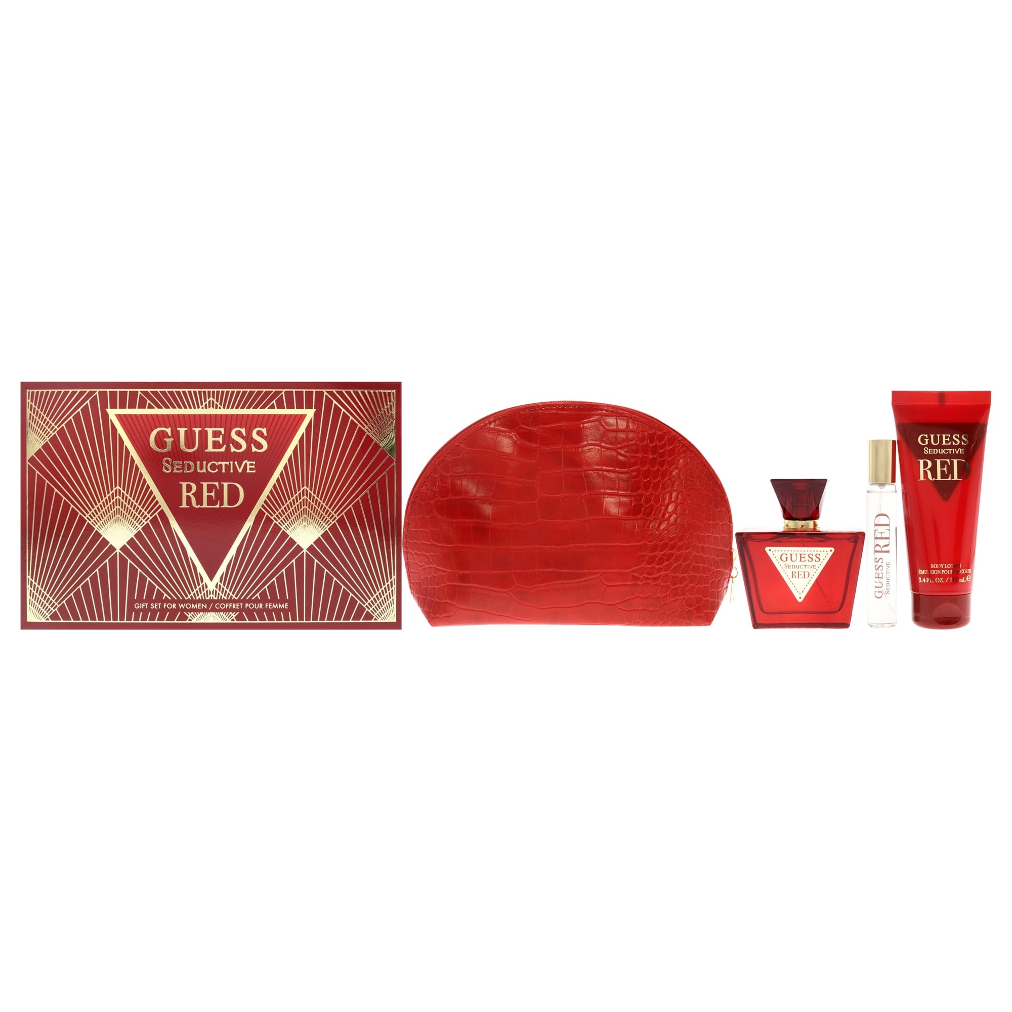 SET.GUESS SEDUCTIVE RED POUR FEMME 4 PCS EDT 100ML/W