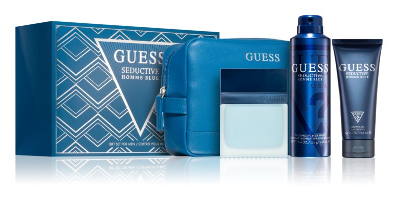 SET.GUESS SEDUCTIVE BLUE POUR HOMME 4 PCS EDT 100ML/M