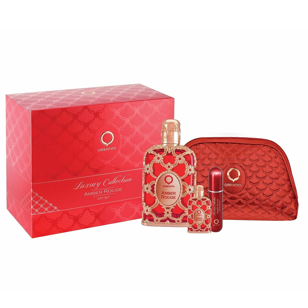 SET.ORIENTICA AMBER ROUGE HANDBAG 4 PCS EDP 80ML/U